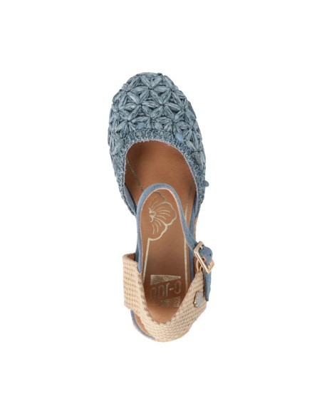 O-Joo Geri Flower sandalo espadrillas con zeppa